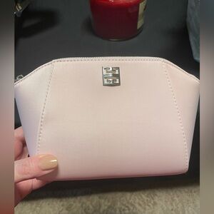 Givenchy Parfums Nude Pink Pouch Cosmetic Makeup Travel Bag Case